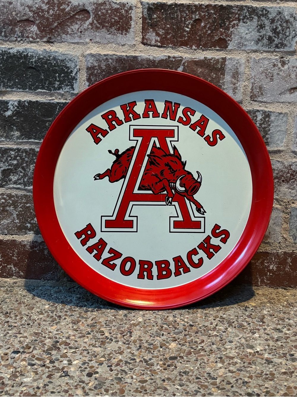 Arkansas Razorbacks Vintage Metal Serving Tray